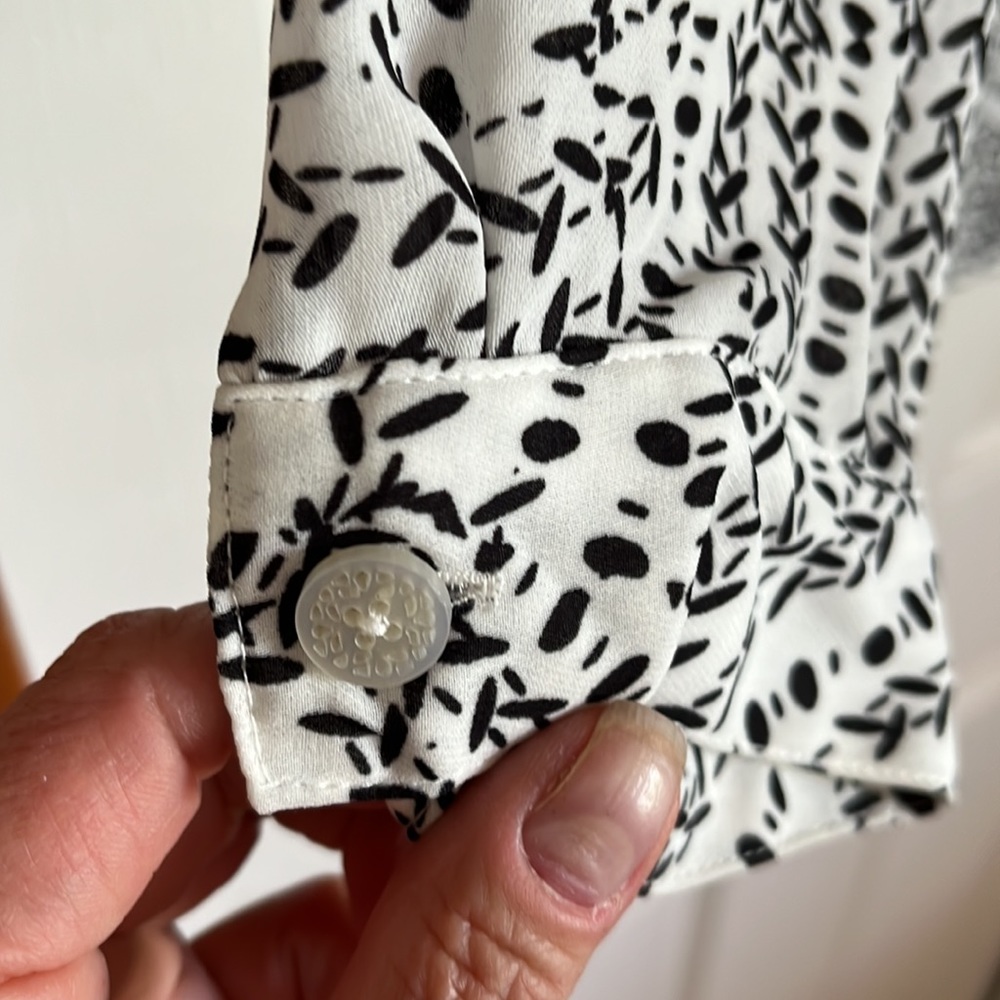 Euc Semi-Sheer “Split Back” Blouse - image 6